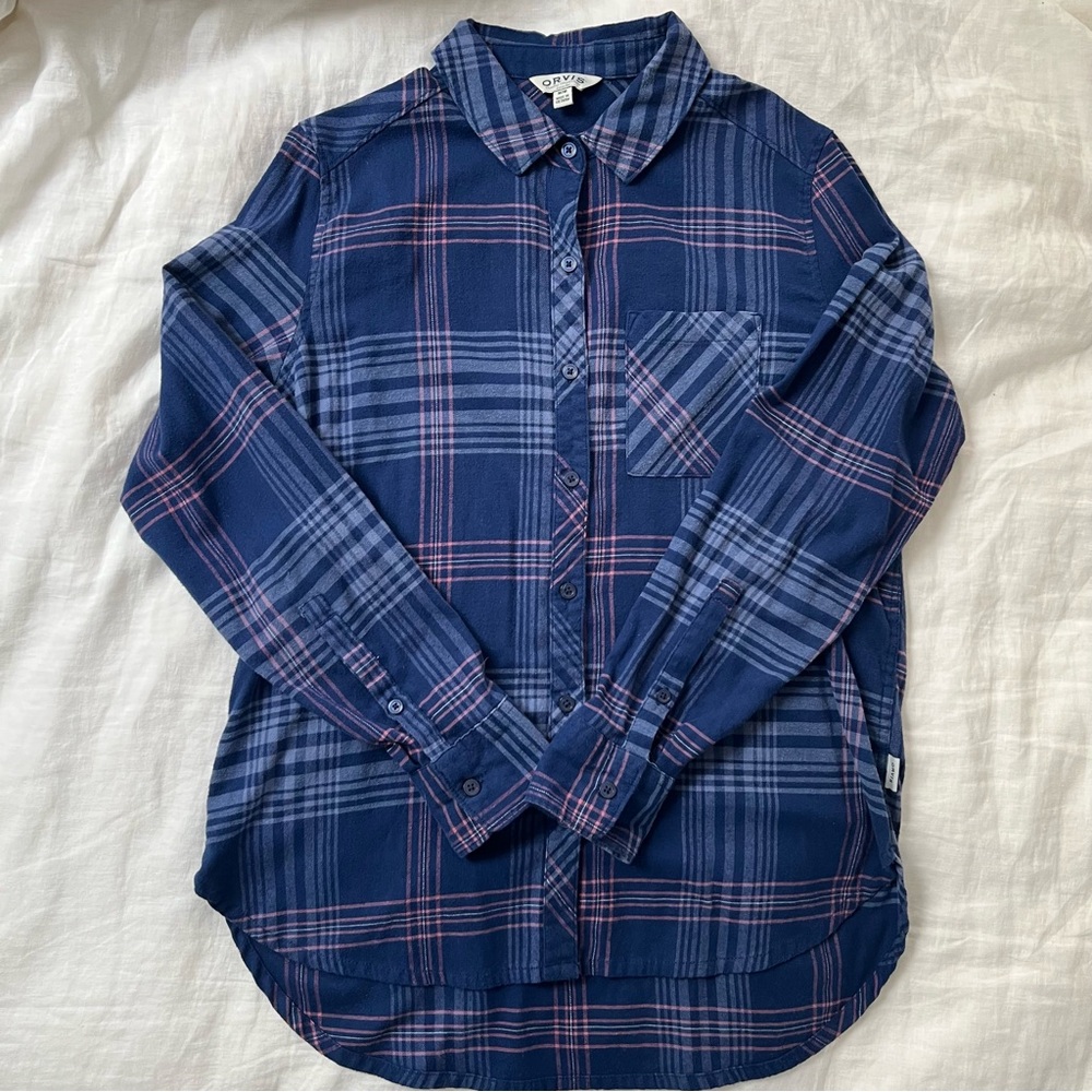 Lightweight Blue Orvis Flannel